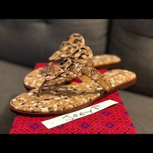 Tory Burch Miller Cork Confetti Sandal Sz 8.5 $198